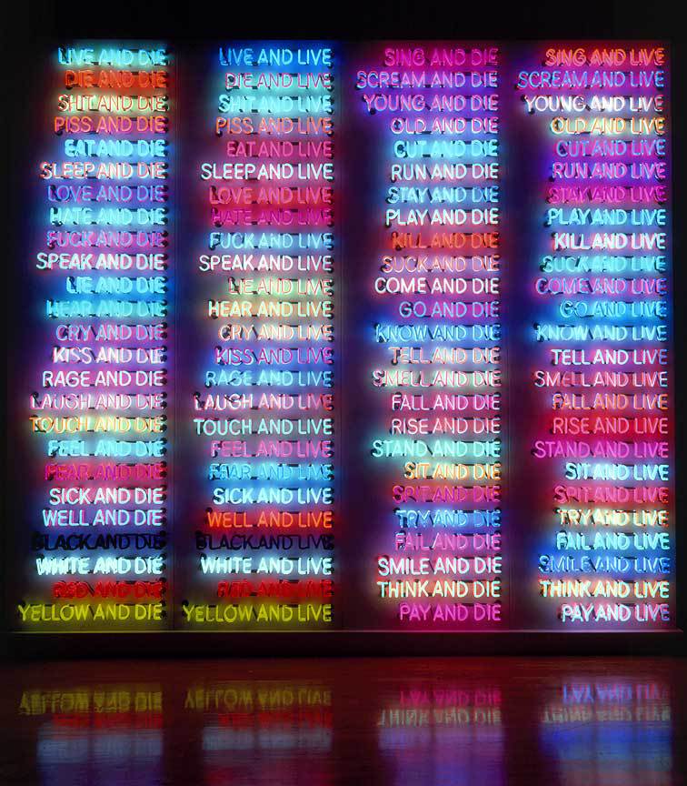 bruce-nauman-one-hundred-live-and-die